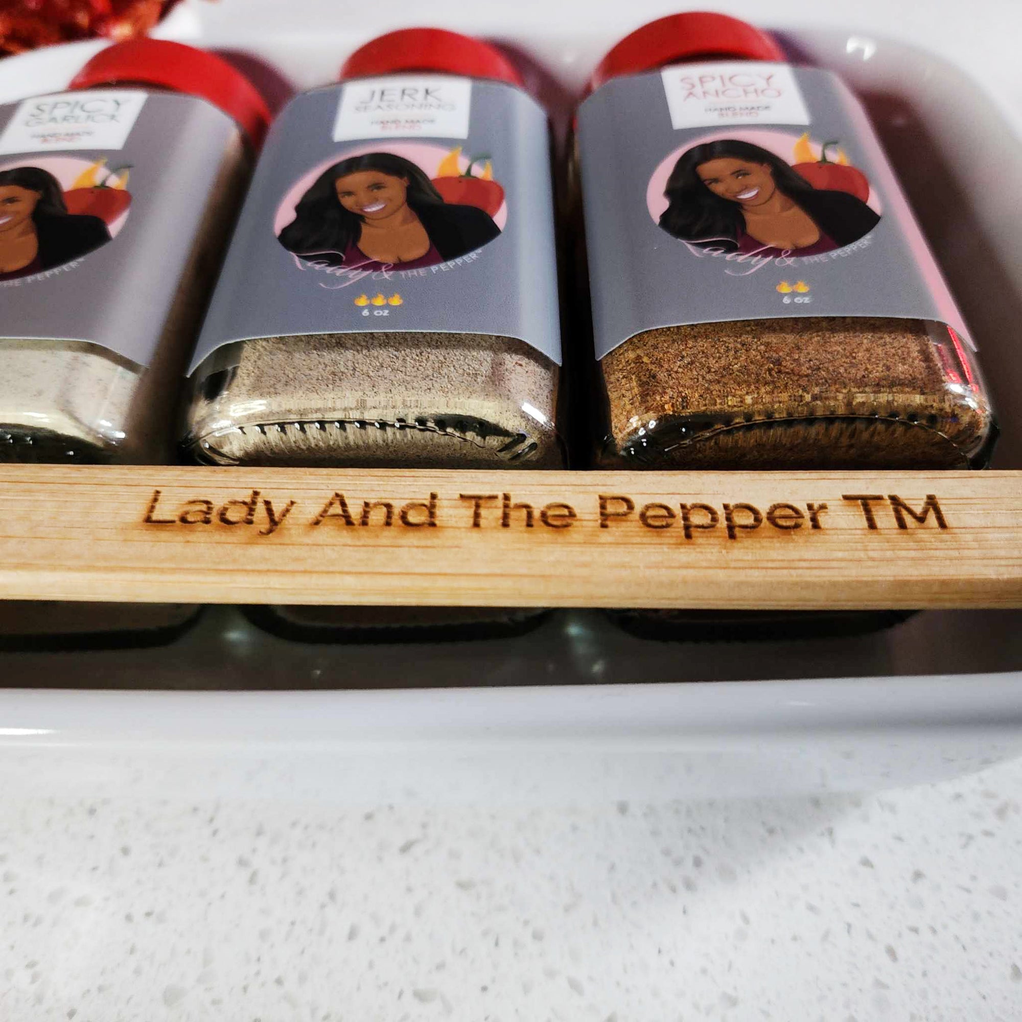 "Lady And The Pepper™️" Silicone Bamboo Spatula